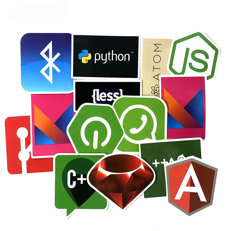50 шт., Интернет Java JS, phr, html-облачный Docker, Биткойн, язык программирования, приложение, логотип, крутые наклейки для ноутбука, автомобиля, наклейки DIY