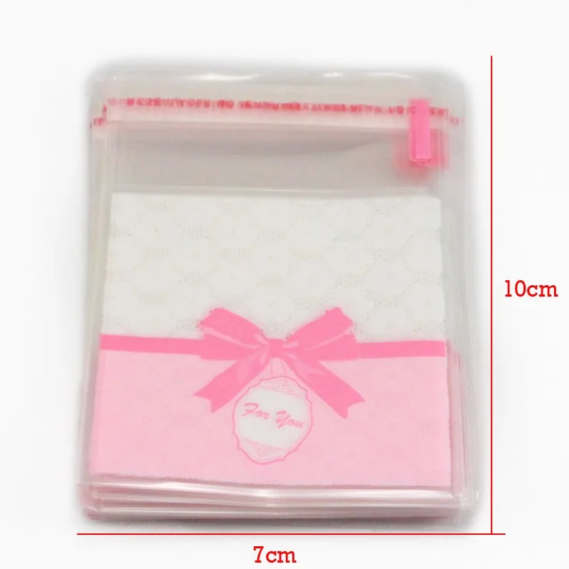 Распродажа! Lucia Craft 7*10 см Подарочная посылка для торта s OPP пластиковая посылка, пакет с розовым кофейным бантом, бумажный пакет для конфет H1102