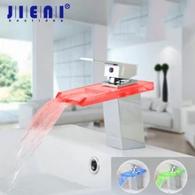 5 Years Warranty Brass Chrome Water Faucet Led Bathroom Kitchen Faucet Waterfall Faucet Led Faucet torneira Mixer