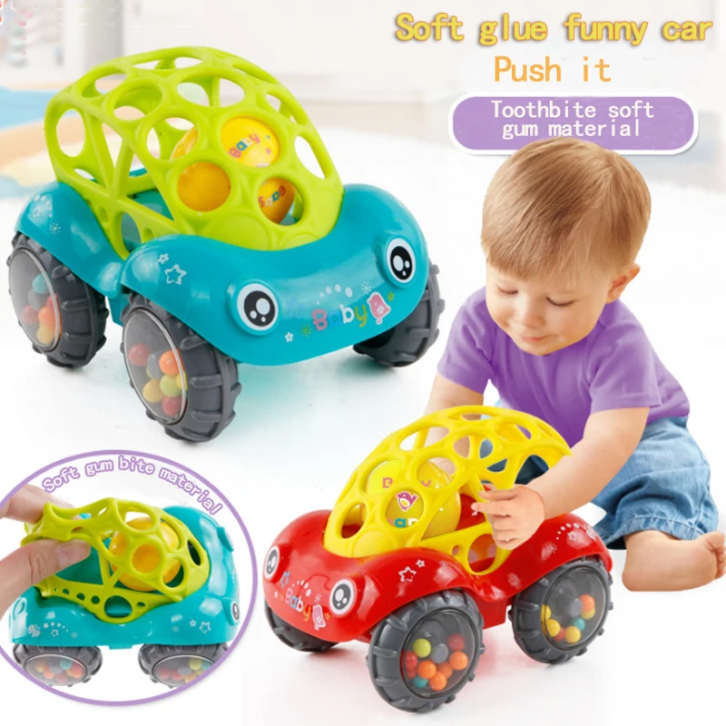 Cheapest Baby Infant Rattle Roll Car Plastic Nontoxic Colorful Animals Hand Jingle Shaking Bell