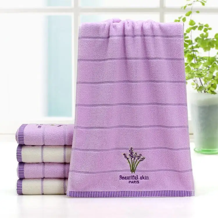2 шт./компл. лаванды из хлопковой махровой ткани, Полотенца s для взрослых элегантные мягкие полотенца для лица и рук Ванная комната Абсорбирующие волосы Полотенца reczniki 34х75 см - Цвет: 2pcs purple