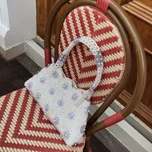 Жемчужные сумочки ручной работы, женские сумочки, Дамская Вечерняя сумка на плечо, вышитая бисером, ручная работа, сумки через плечо, сумочка
