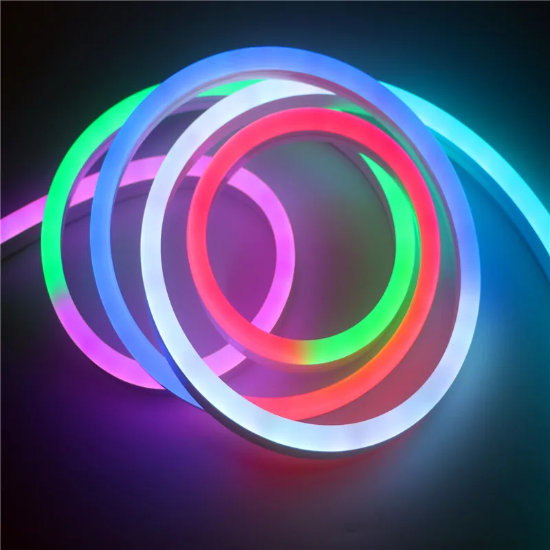 5 메터/몫 ws2811 60 leds/m led 네온 픽셀 스트립 ws2811 12 v rgb 방수 플렉스 네온 로프 라이트 ...