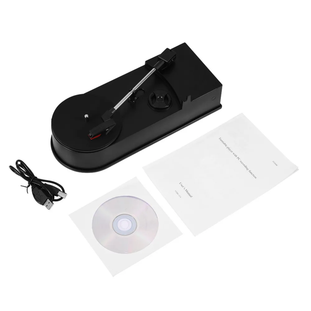 

VBESTLIFE Portable Mini USB 2.0 Vinyl Turntable LP Vinyl Record Audio Player MP3 CD Players Convertor Stereo