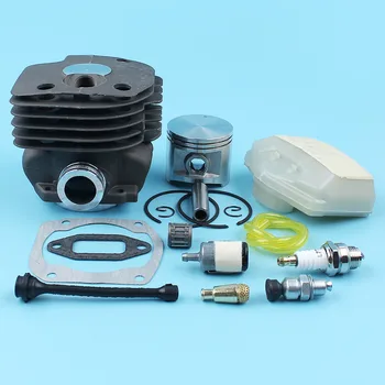 

50MM Cylinder Piston Air Fuel Oil Filter For Husqvarna 365 362 371 372 Chainsaw NIKASIL PLATED Decompression Valve Engine Gasket
