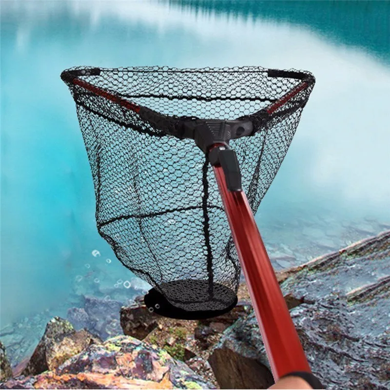 Aluminum Alloy 80cm Retractable Fishing Net Telescoping Foldable