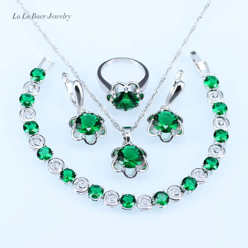 emerald wedding jewelry sets