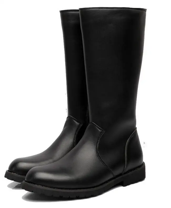 Tall Man Honor Guard Parade Boots With Side Zipper Riding Horse Boots