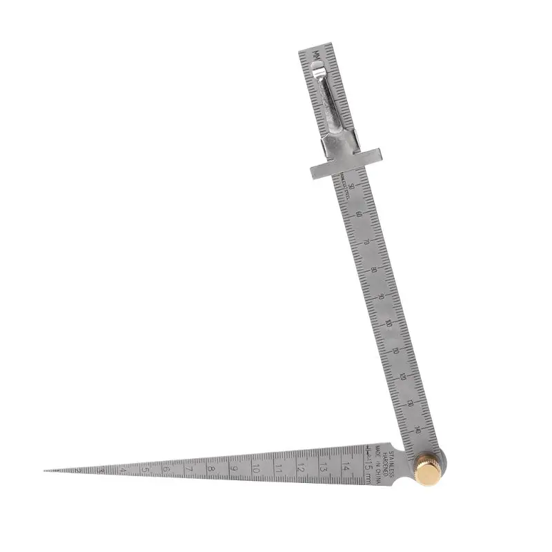 

2in1 Metric Taper Welding Feeler Gauge Gage Depth Ruler Gap Hole Stainless Steel