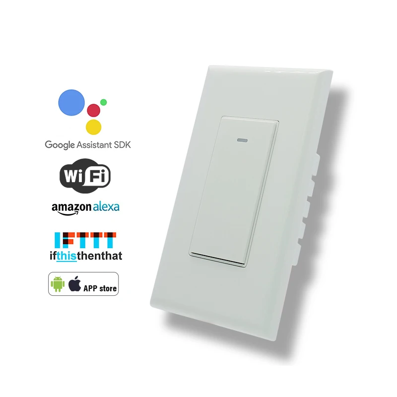 Дистанционный переключатель освещения, Физическая кнопка, США 15а работает с Alexa, Google home и iftt, легкая и безопасная установка, ETL и FCC указаны
