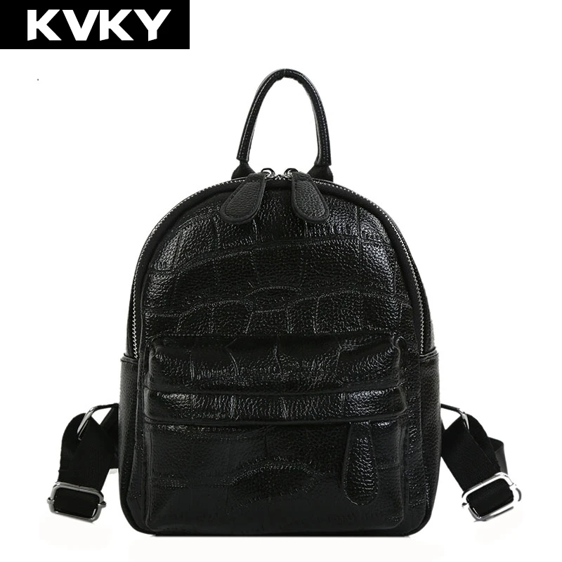 

KVKY Brand Preppy Style Soft PU Leather Women Backpacks Small for Teenage Girls Female School Shoulder Bags Bagpack Lady Mochila