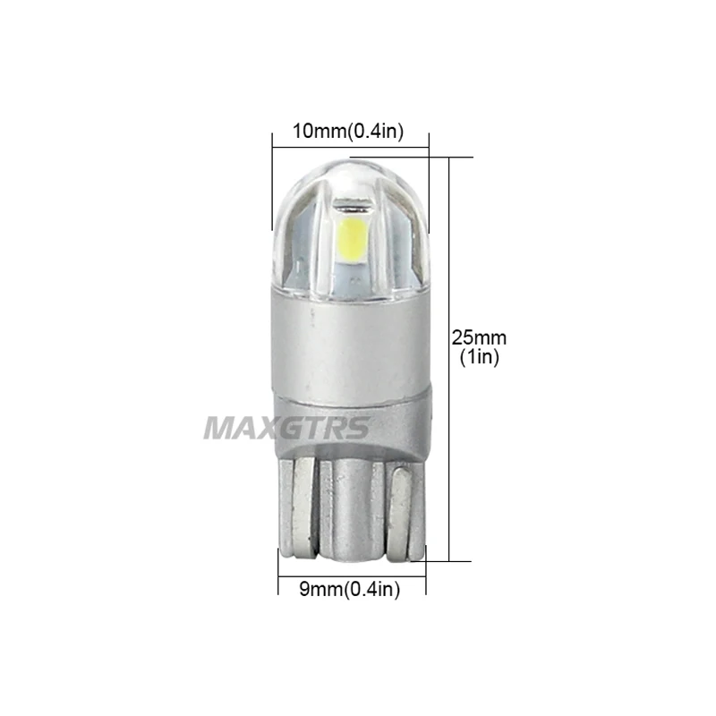 2x T10 168 194 W5W светодиодный сменный чип 3030 автомобильные лампы для номерного знака