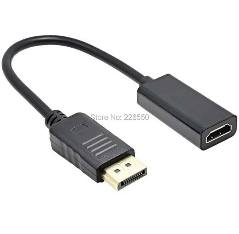 100pcs Thunderbolt Display Port DisplayPort Male DP to HDMI Female Converter Cable Adapter For Apple Macbook Mac Pro Air 4K