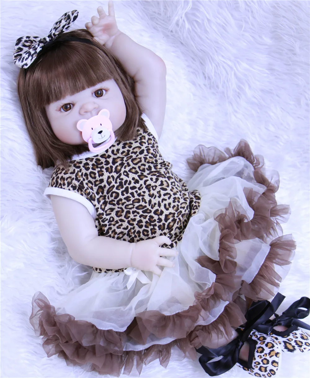 Bebes reborn NPK 23 "Девочка reborn Младенцы полный Силиконовый reborn baby dolls очаровательные игрушки для принцессы для детей подарок bonecas