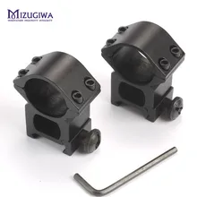 MIZUGIWA 25,4 мм/" кольцо 20 мм Weaver Rail видеть через сверхмощный(HD) Прицела Кольца прицел пистолет страйкбол охота Каза