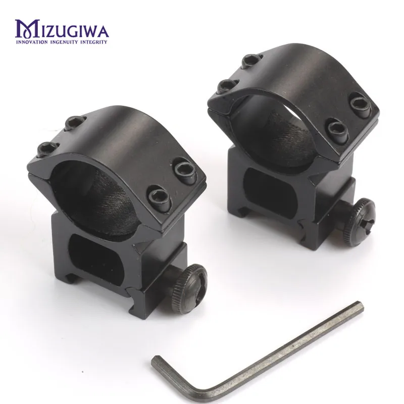 

MIZUGIWA 25.4mm/1" Ring 20mm Weaver Rail See Through High Heavy Duty(HD) Scope Mount Rings Sight Pistol Airsoft Hunting Caza