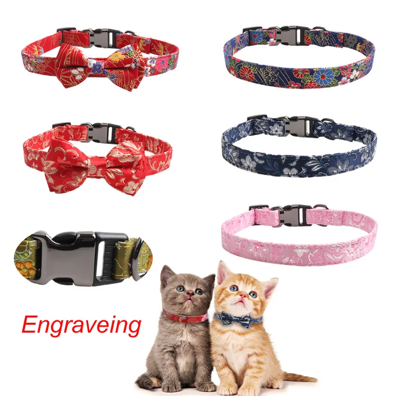 Pawstrip кожаный ошейник для собак и кошек с гравировкой милый бант именной