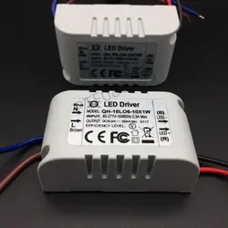 2 шт./лот изоляции 10 Вт AC85-277V светодиодный драйвер 6-10x1W 300mA DC18-34V Светодиодный источник питания постоянного тока потолочный светильник