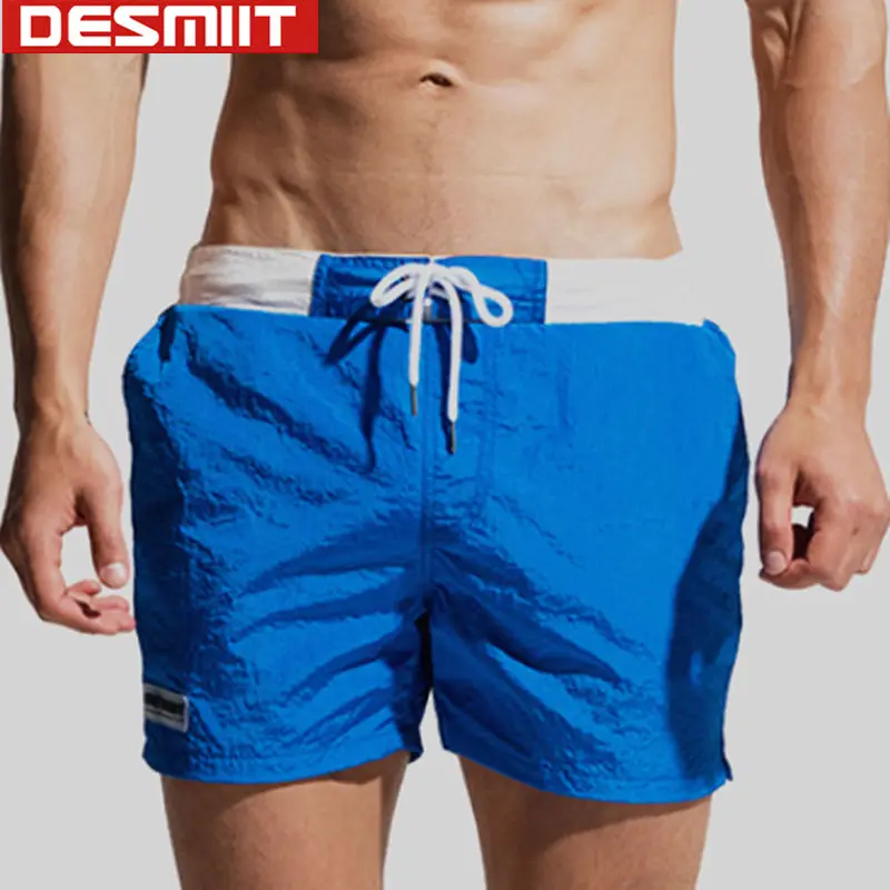 DESMIIT Swimwear Mens Swimming Shorts Men Swim Trunks Waterproof Nylon