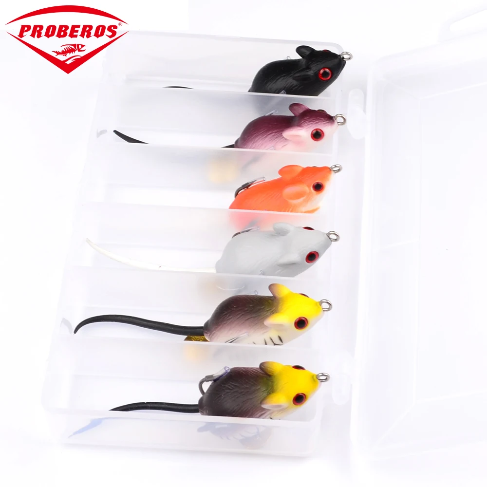 High Quality Fishing Bait 6pcs/lot Soft Bait With Box 6 Colors Fishing