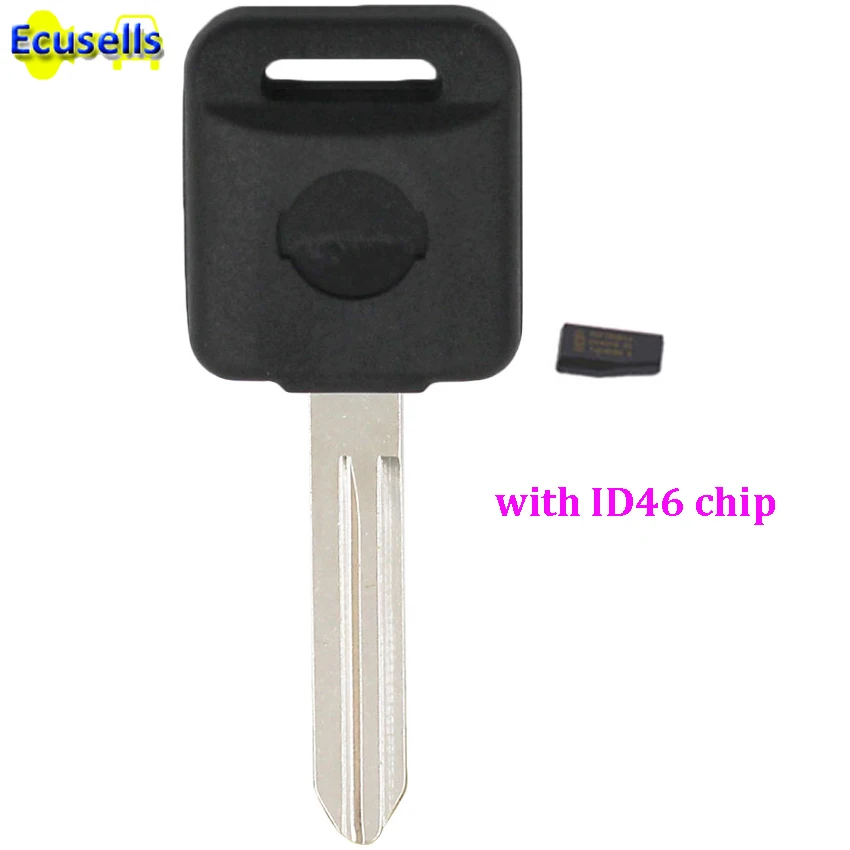 

Ignition Transponder Car Key Case Shell Fob Case with ID46 Chip for NISSAN 350Z Almera Juke Micra Primera