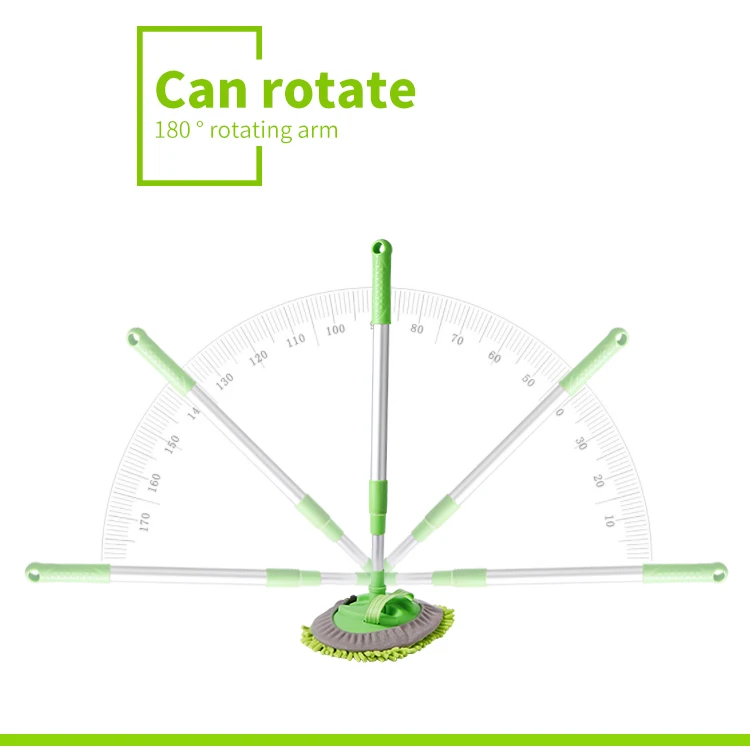 Вращающаяся мокрая Швабра на 180 ° с регулируемой ручкой из микрофибры для мытья автомобиля, инструмент для мытья окон, пылезащитная восковая швабра, мягкая