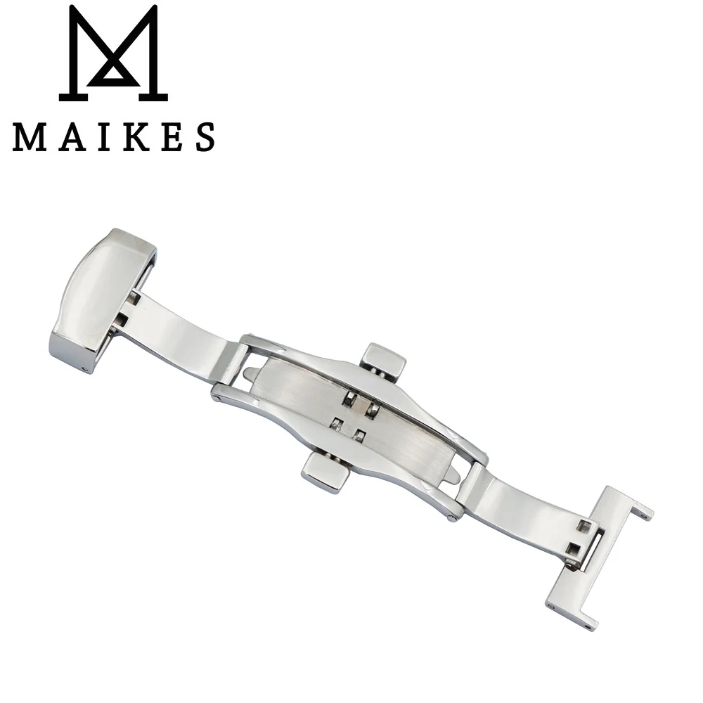Браслет для часов MAIKES 16 18 20 мм новый высококачественный Серебристый браслет