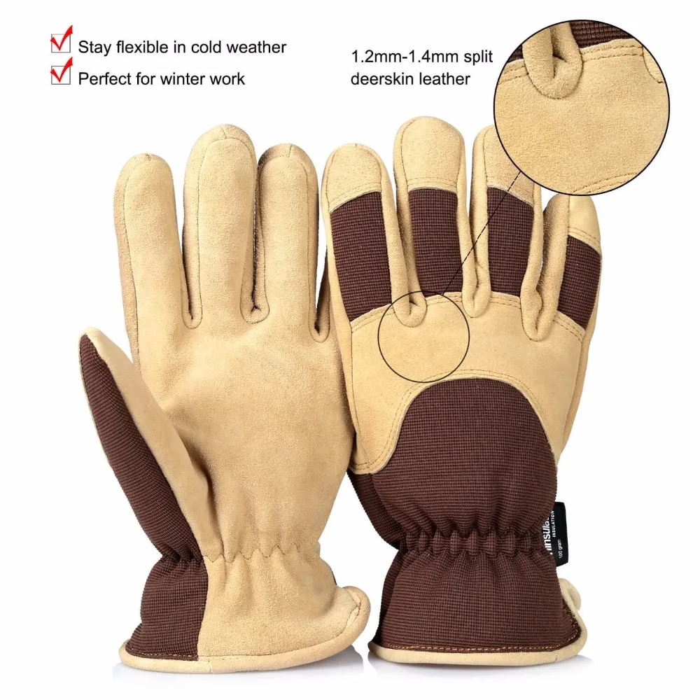 Leather Suede Work Gloves