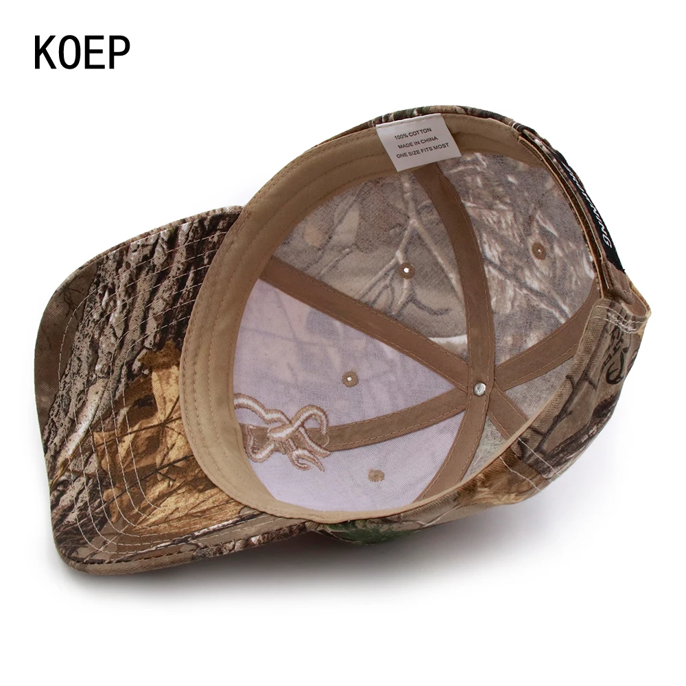 KOEP Browning Camo Baseball Cap Fishing Caps Men Outdoor Hunting Camouflage Jungle Hat Airsoft Tactical Hiking Casquette Hats
