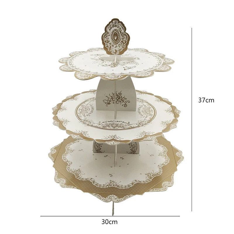 Цвета: золотистый, серебристый цветок подставка для десерта и кексов картонная подставка чай время скатерти на день рождения Свадебная вечеринка поставки