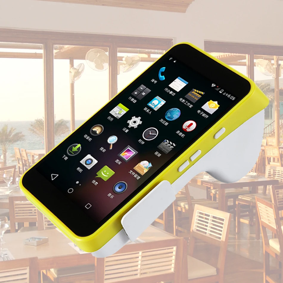 

Handheld wireless POS terminal protable mobile android with thermal receipt POS bill printer 58mm handheld android terminal PDA