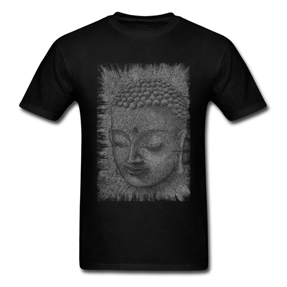 Buddha 100% Cotton Men's Short Sleeve Tops Shirts Funny Summer/Autumn Top T-shirts Group Top T-shirts Newest O-Neck Buddha black