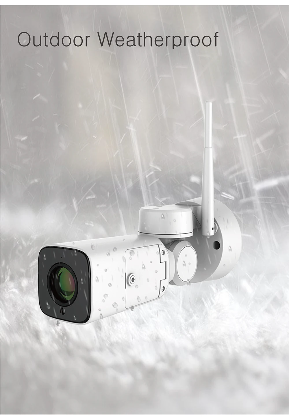 SMARSECUR белая уличная Водонепроницаемая ip-камера 1080P Full HD 16X объектив с регулировкой Зума