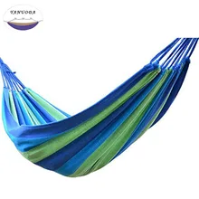 Портативный гамак для кемпинга 200*80 см, небесно-голубой и зеленый полосатый холст наружные гамаки Кемпинг Сад пляж путешествия
