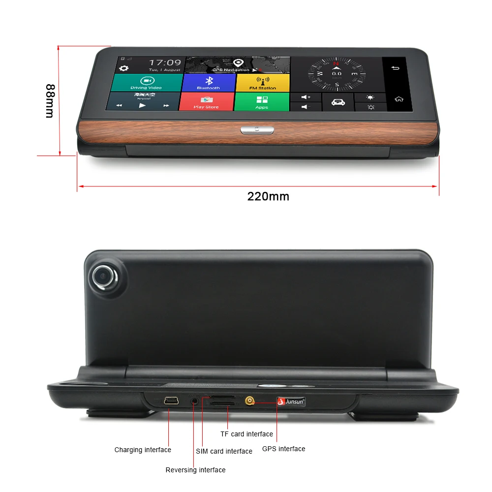 Junsun E31 Pro 4G Car Camera GPS 7.8\