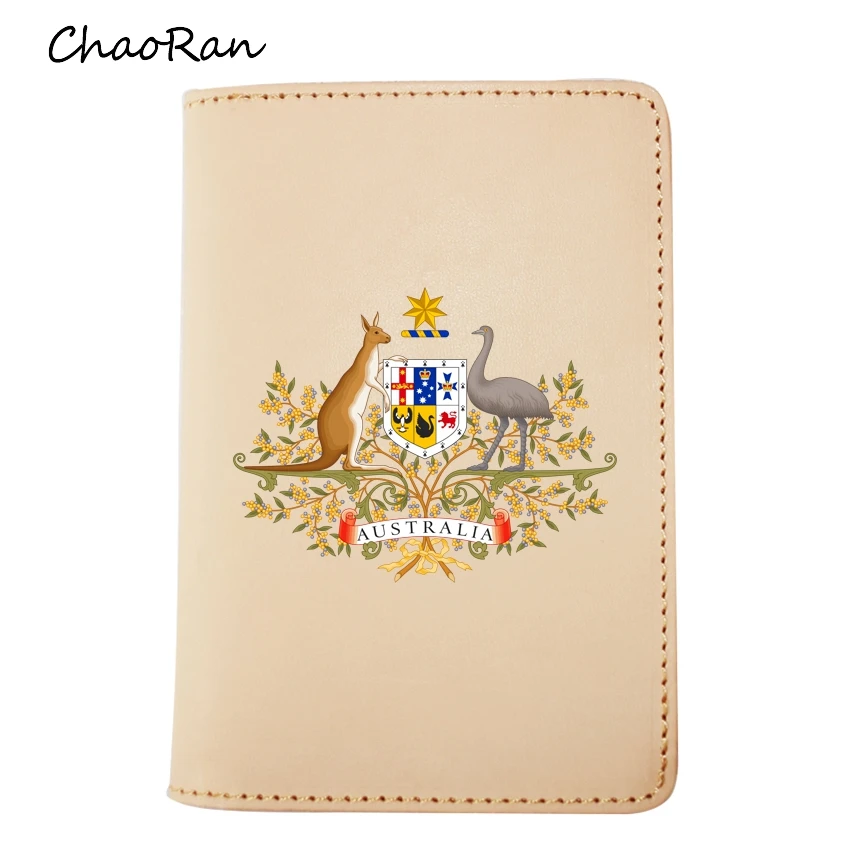 2018 Australia Passport Cover Leather Wallet Women and Men Card Holder Travel Case Custom Luxury