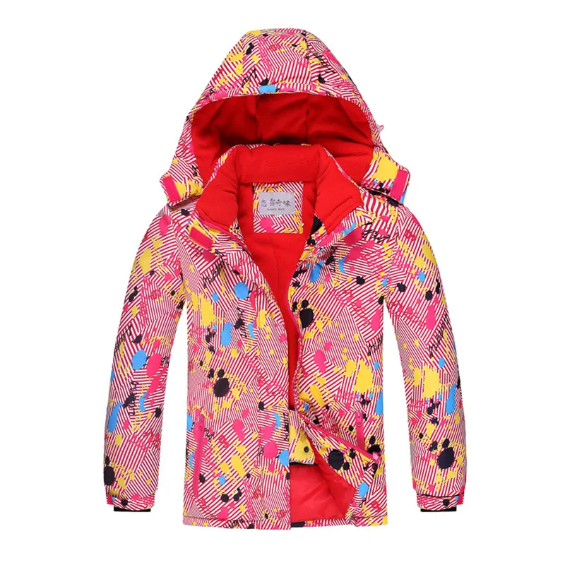 OLEKID/ детская зимняя куртка; ветрозащитная водонепроницаемая верхняя одежда для девочек; пальто От 3 до 16 лет детей; Лыжная теплая парка для мальчиков; зимний комбинезон для подростков - Цвет: as picture