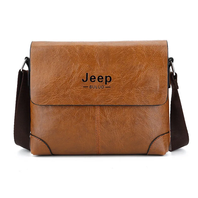 New Jeep Fashion Men's Single Shoulder Bag Retro Men Slant Bag PU