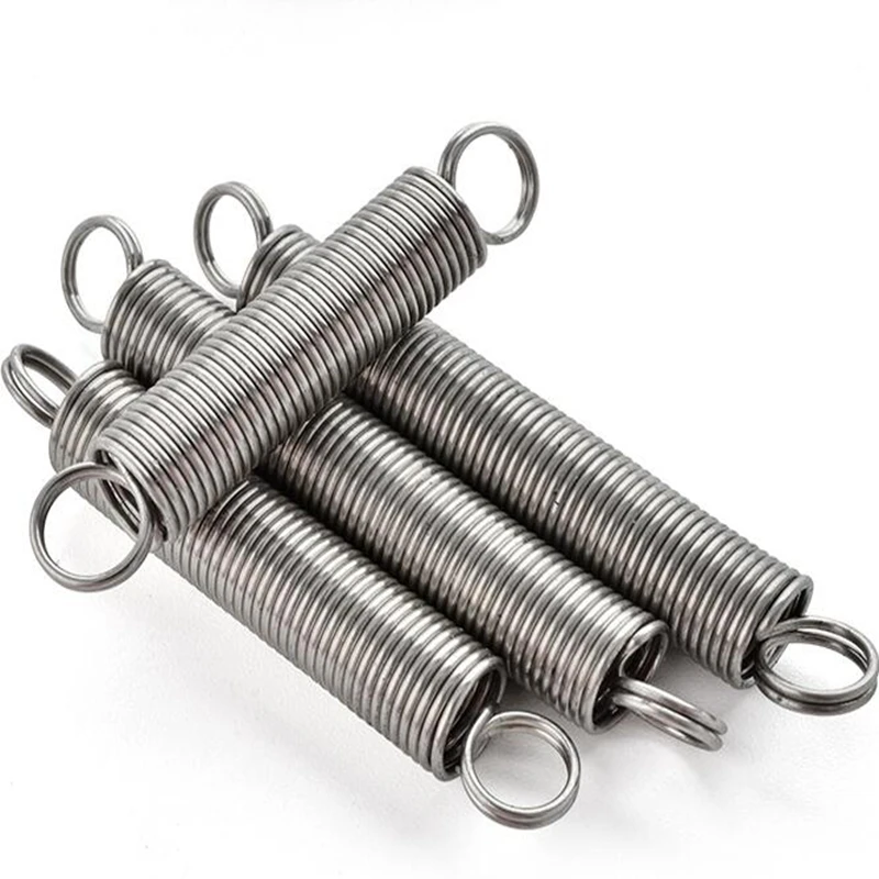 0.5x6x25mm Stainless Steel small Tension Spring Dual Hook With Hook For