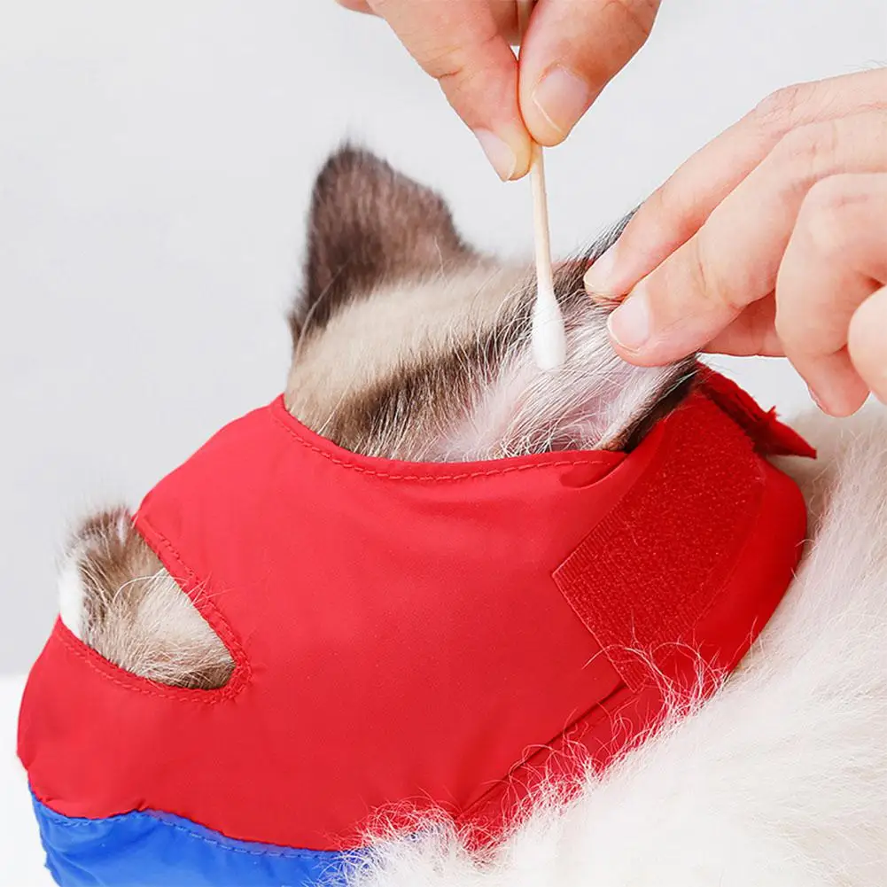 

SaiDeng Pet Cat Bathing Hood Anti-bite Mouth-muffle Safe Pet Pressure Relieve Tool for Pet Grooming -25