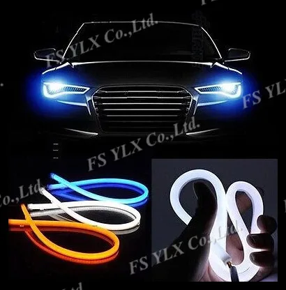 

2*120cm Flexible LED Tube Strip DRL Lights strips LED Headlight Stripe LED Daytime Running Light DRL Strip for AUDI for Mercedes