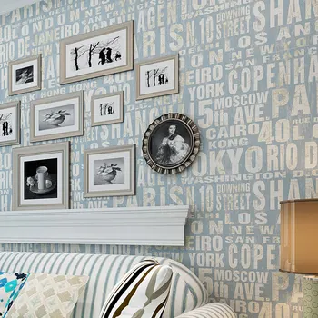 

beibehang papel de parede Simple English non-woven wallpaper modern digital bedroom study living room 3D TV background wallpaper