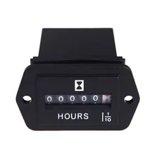 THGS DC 6V-50V Hour Meter Hourmeter Gauge for Boat Car Truck Engine Rhombus Black