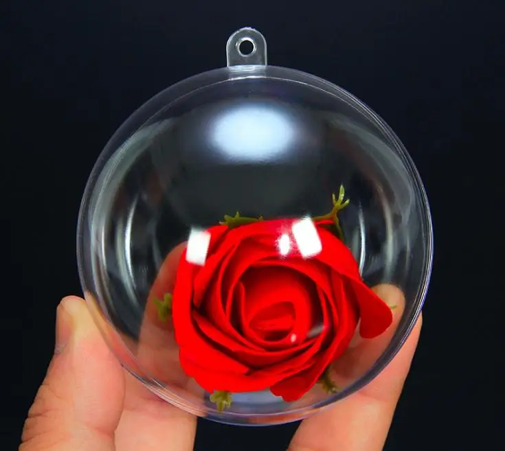 Adornos de plástico transparente de 100mm, bola de plástico, bolas redondas y transparentes, adornos para fiesta de boda, decoraciones de Navidad SN1941 Adornos de plástico transparente de 100mm, bola de plástico, bolas redondas y transparentes, adornos para fiesta de boda, decoraciones de Navidad SN1941