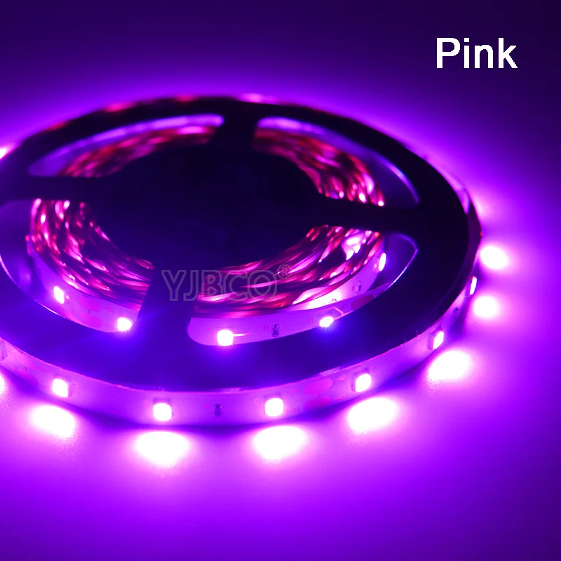 5 м 60 светодиодов/м 2835 5050 12 В постоянного тока диод гибкая светодиодная лента светильник RGB/белый/теплый белый/красный/зеленый/синий/желтый Светодиодная лента лампа - Испускаемый цвет: Pink
