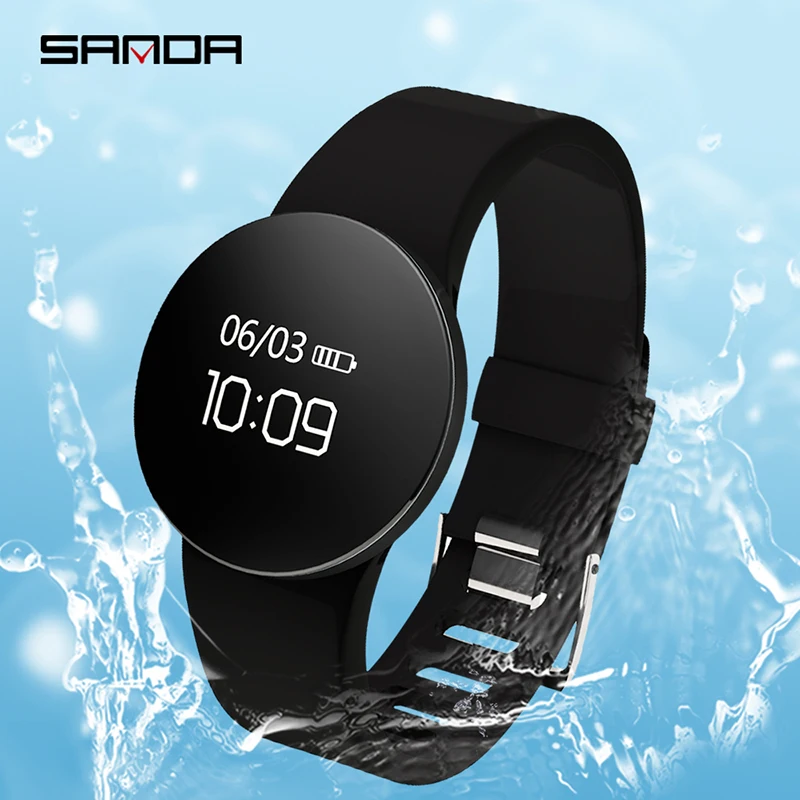 SANDA фитнес трекер спортивные Смарт часы мужские цифровые с Bluetooth для IOS Android reloj