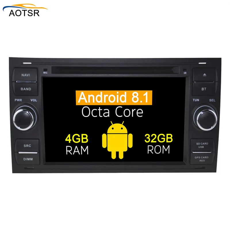 Perfect Android 8.1 For Ford Mondeo S-max Focus C-MAX Galaxy Fiesta 2 DIN car DVD player Radio GPS stereo navigation touch screen audio 6