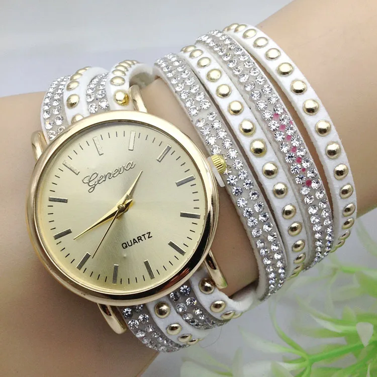 Relojes mujer 2015 известный бренд Geneva МОДНЫЕ ЖЕНСКИЕ НАРЯДНЫЕ часы длинный кожаный