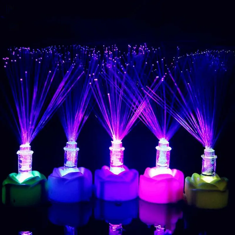 36PCS Beautiful Romantic Color Changing LED Fiber Optic Night Light Lamp Battery Powered Small Christmas Party Home Decor | Дом и сад