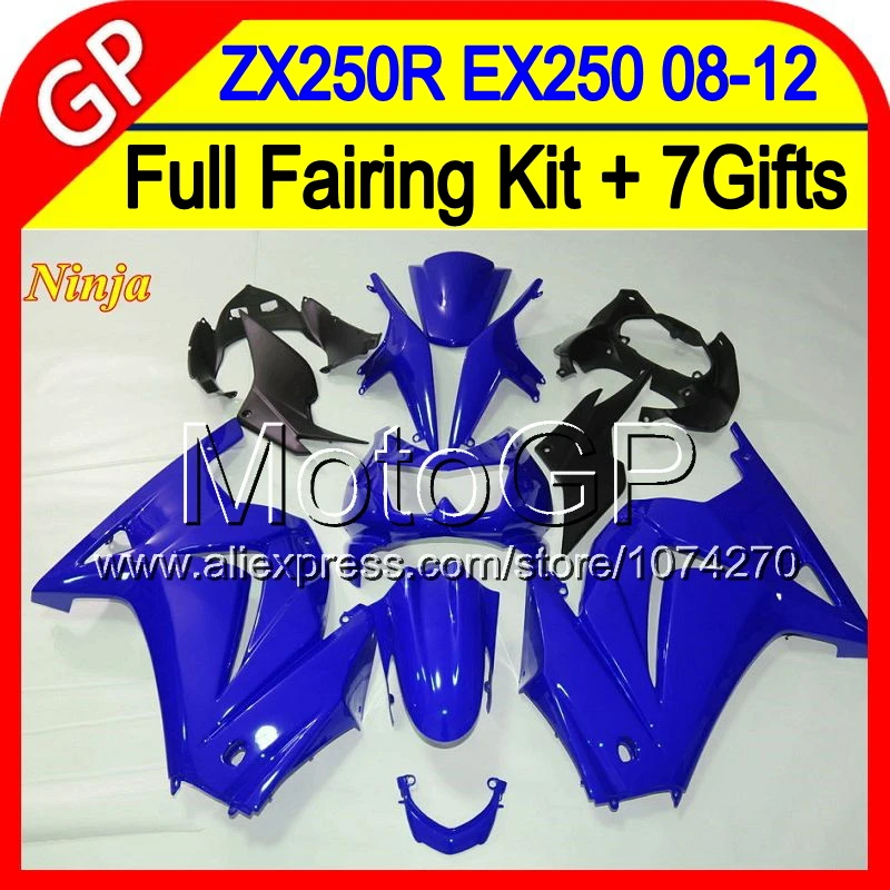 Для KAWASAKI! NINJA 250R 2008 2009 2010 2011 2012 Глянцевый синий CL1376 EX250R! #3 EX 250 08 09 10 11 12 EX250 R